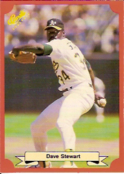 1988 Classic Red Baseball Cards        196     Dave Stewart
